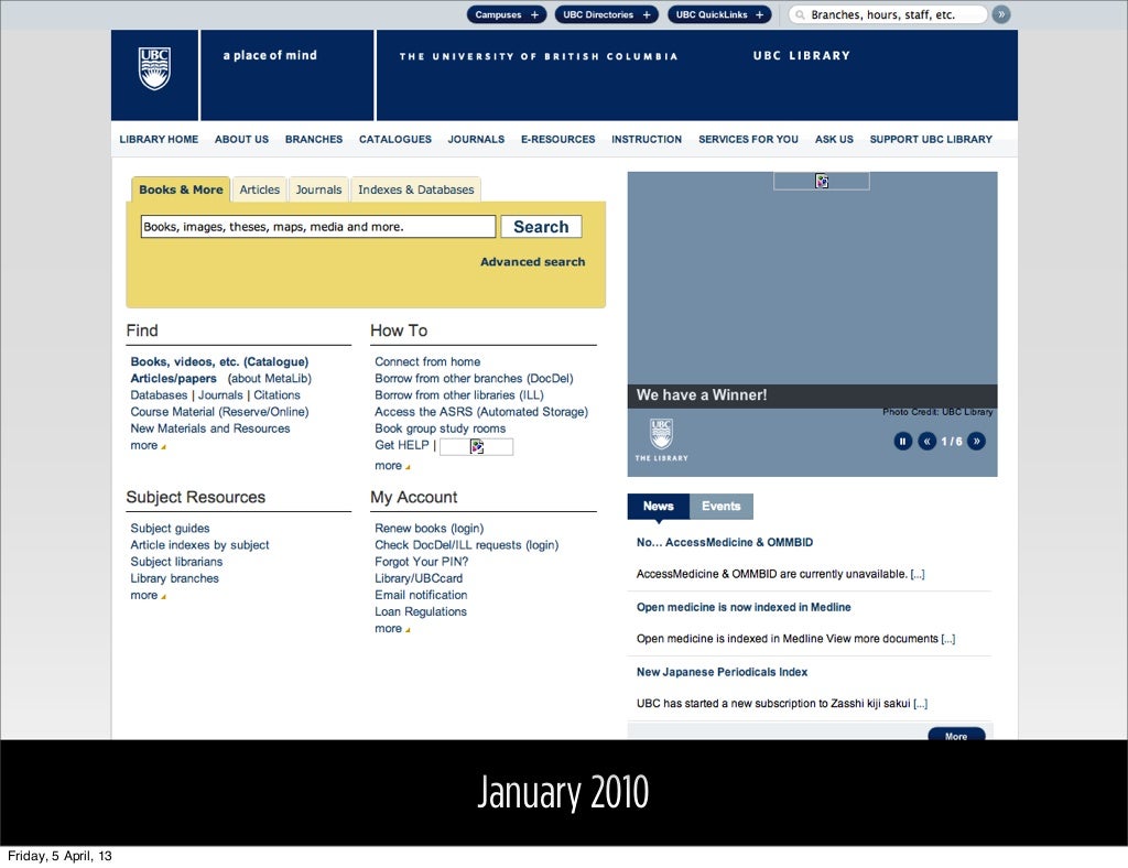 Redesigning UBC Library