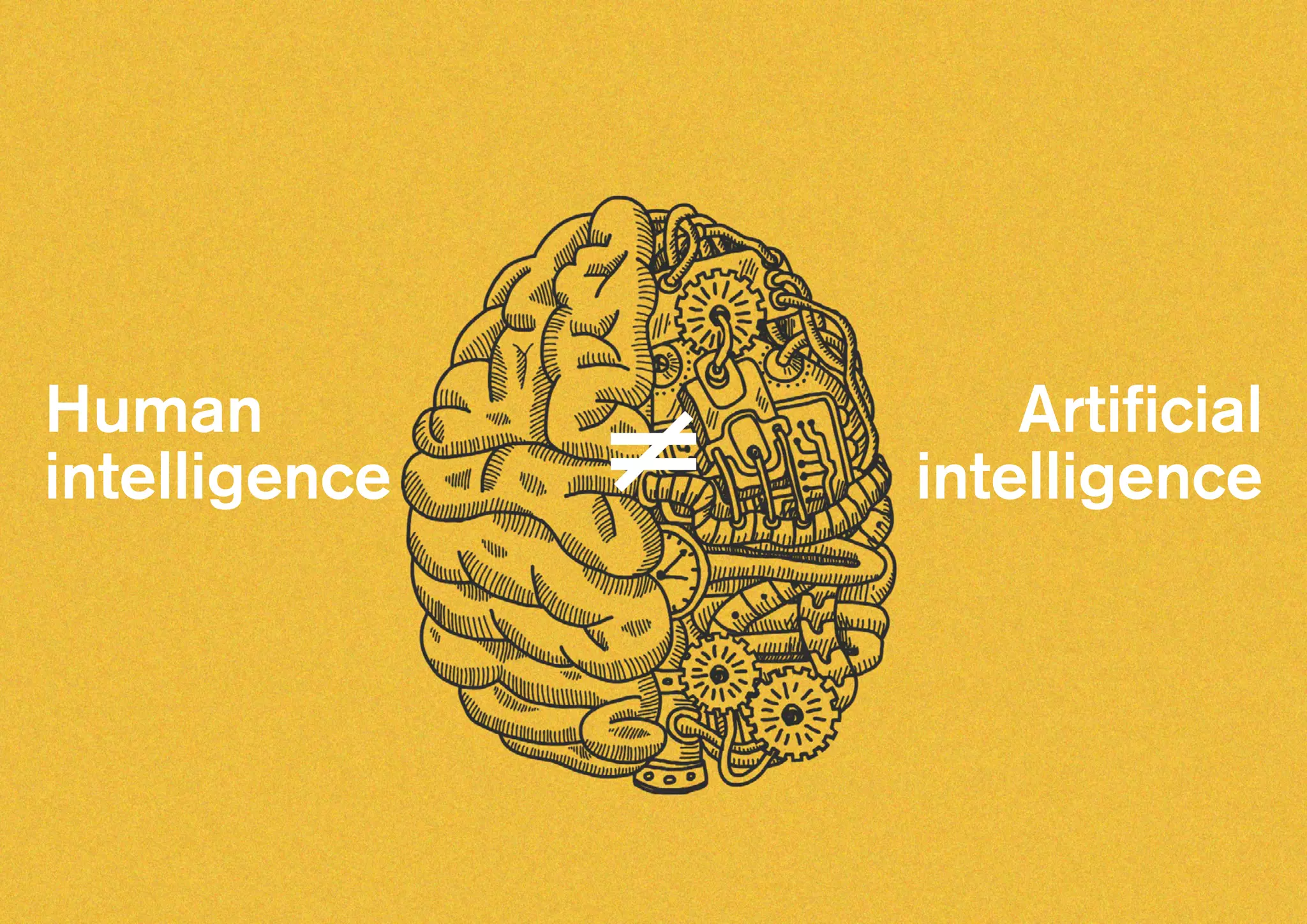 Human
intelligence
Artificial
intelligence≠
 