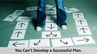 You Can’t Develop a Successful Plan.  
