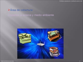 Área de cobertura: Depende la antena y medio ambiente 