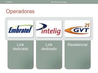 Operadoras
21/03/15 Prof. Emanoel Lopes
 