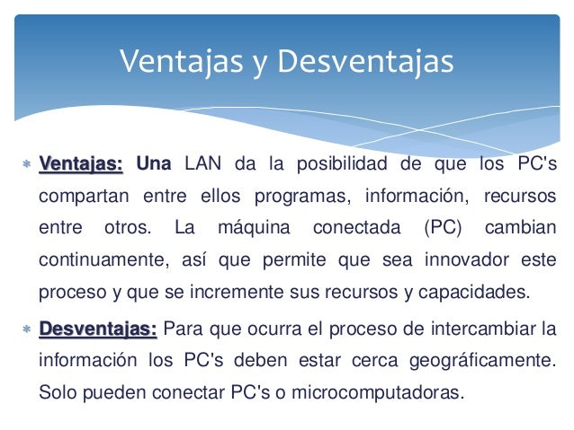 Ventajas Y Desventajas De Lan - Image to u