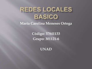 María Carolina Meneses Ortega 
Código: 37841133 
Grupo: 301121-6 
UNAD 
 