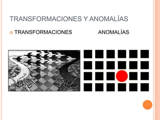 TRANSFORMACIONES Y ANOMALÍAS
 TRANSFORMACIONES ANOMALÍAS
 
