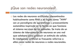Redes Neuronales