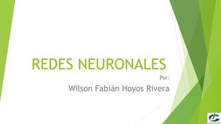 REDES NEURONALES
                           Por:

    Wilson Fabián Hoyos Rivera
 