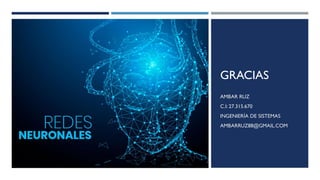 GRACIAS
AMBAR RUZ
C.I: 27.315.670
INGENIERÍA DE SISTEMAS
AMBARRUZ88@GMAIL.COM
 