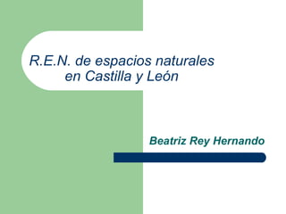 R.E.N. de espacios naturales en Castilla y León Beatriz Rey Hernando  