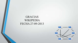 GRACIAS
WIKIPEDIA
FECHA 27-09-2013
 