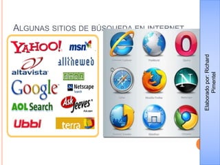 ALGUNAS SITIOS DE BÚSQUEDA EN INTERNET
Elaboradopor:Richard
Pimentel
 