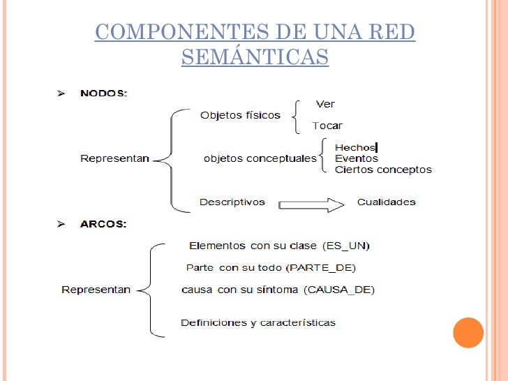 Resultado de imagen para componentes de una red semantica