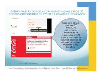 Fonte: Slide cedido por André Bianchi. Case Copa: Marketing Digital -http://www.slideshare.net/bianchiassociates!
 