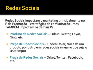 Quem usa Redes Sociais?10% das pessoas gera 90% do volume de posts (Lei de Pareto)40% do se que se fala é bobagemTaxa de retenção de 40% apenas