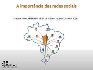 Existem 70 MILHÕES de usuários de internet no Brasil, isso em 2009.
 