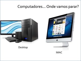Computadores... Onde vamos parar?




           IMAC




Desktop
                    IMAC
 