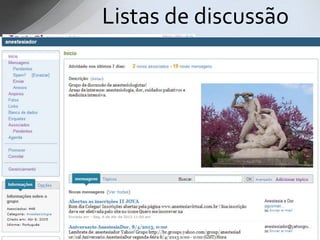 Listas de discussão
 