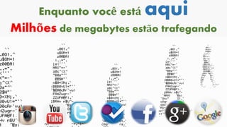 Milhões de megabytes estão trafegando
Enquanto você está aqui
 