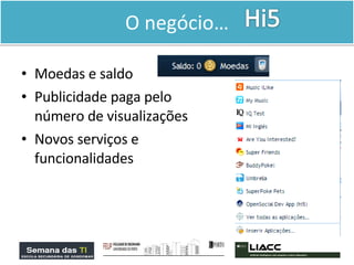 O negócio… Moedas e saldo Publicidade paga pelo número de visualizações Novos serviços e funcionalidades 