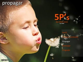 propagar 5P’ s das mídias sociais Lon Safko Perfil Produzir Conteúdo Propagar Participar Progredir 