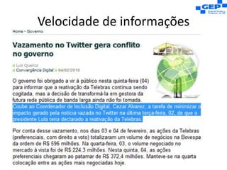 Velocidade de informações