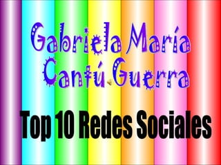 Gabriela María Cantú Guerra Top 10 Redes Sociales 