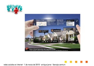 redes sociales en internetredes sociales en internetredes sociales en internetredes sociales en internet ···· 1 de marzo de 20101 de marzo de 20101 de marzo de 20101 de marzo de 2010 ···· enrique jarneenrique jarneenrique jarneenrique jarne ···· ibercaja zentrumibercaja zentrumibercaja zentrumibercaja zentrum
 