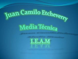 Juan Camilo Etcheverry  Media Técnica  I.E.A.M 