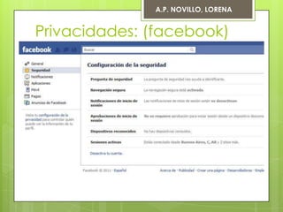 A.P. NOVILLO, LORENA


Privacidades: (facebook)
 