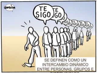SE DEFINEN COMO UN
  INTERCAMBIO DINÁMICO
ENTRE PERSONAS, GRUPOS E
 