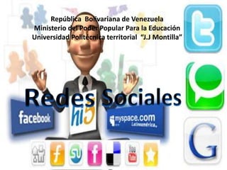 República Bolivariana de Venezuela
Ministerio del Poder Popular Para la Educación
Universidad Politécnica territorial “J.J Montilla”
 