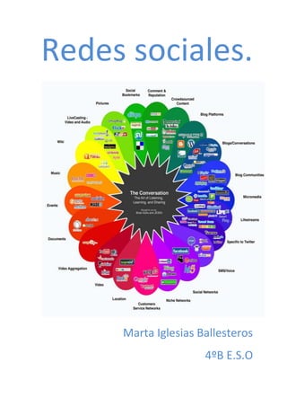 Redes sociales.
Marta Iglesias Ballesteros
4ºB E.S.O
 