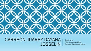 CARREÓN JUÁREZ DAYANA
JOSSELIN
Seminario
“Herramientas Web”
Cristina Zamarripa Nieto
 
