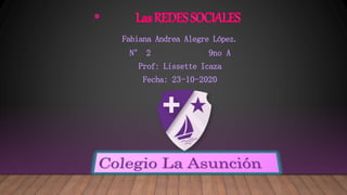 Fabiana Andrea Alegre López.
N° 2 9no A
Prof: Lissette Icaza
Fecha: 23-10-2020
 