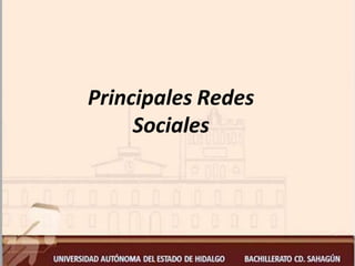 Principales Redes
Sociales
 