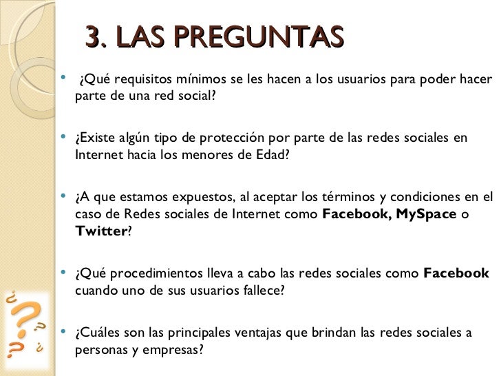 Redes sociales - Matriz De formulacion De Pregunta