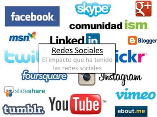 Redes Sociales
El impacto que ha tenido
las redes sociales

 