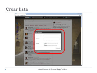 Crear lista




              Aula Mentor de Sos del Rey Católico
 