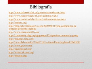 Fue desarrollado originalmente por Martin Dougiamas para ayudar a los educadores a crear cursos en línea con un enfoque en la interacción y la construcción colaborativa de contenidos.La Comunidad de Moodle una red abierta a más de un millón de usuarios registrados que interactúan a través de la página web de la comunidad Moodlepara compartir ideas, código, información y soporte técnico gratuitoActualmente alumnos de la UNAM trabajan con esta  red social con intercambios de materiales con universidades  . 