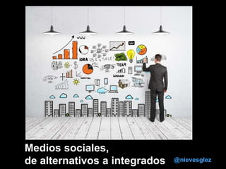 Medios sociales, 
de alternativos a integrados @nievesglez 
 