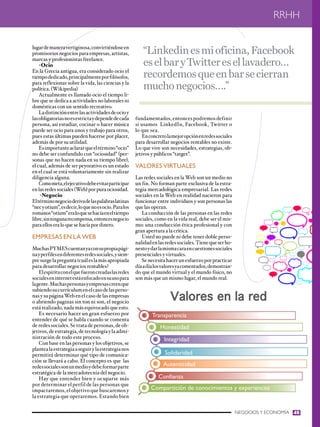 RRHH

lugar de manera vertiginosa, convirtiéndose en
promisorios negocios para empresas, artistas,              “Linkedin ...