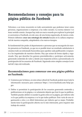 39 | Las mejores prácticas en redes sociales para empresas: guía y casos de éxito #mejorespracticas
Recomendaciones y cons...