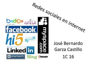 Redes sociales en internet José Bernardo Garza Castillo 1C 16 