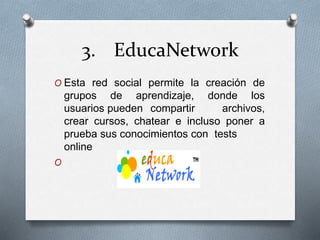 Redes sociales en la educación