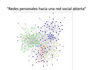 “Redes personales hacia una red social abierta”
 