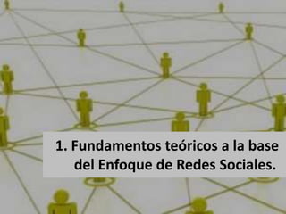 1. Fundamentos teóricos a la base
   del Enfoque de Redes Sociales.
 