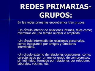 INTERVENCIÓN DE LAS REDES AL TRABAJO SOCIAL.
