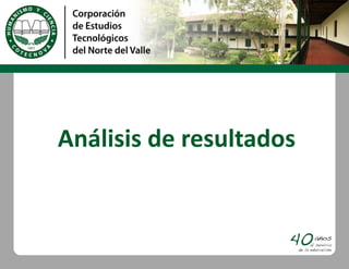 Análisis de resultados
 