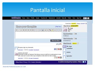 Pantalla inicialDesarrollo Profesional Octubre 2011 JLDR