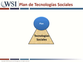 Plan de Tecnologías Sociales


          Plan




       Tecnologías
         Sociales
 