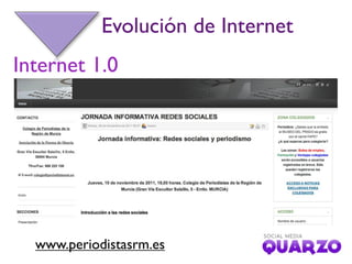 Evolución de Internet
Internet 3.0




 Comunicación horizontal
 